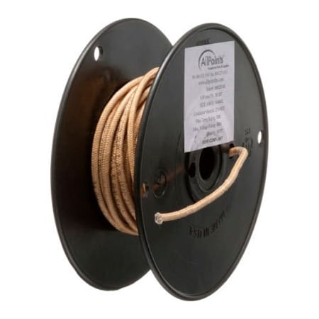 Allpoints Allpoints 38-1297 High Temperature Wire, No 14 Gauge, Stranded MG, Tan, 50' Roll 381297